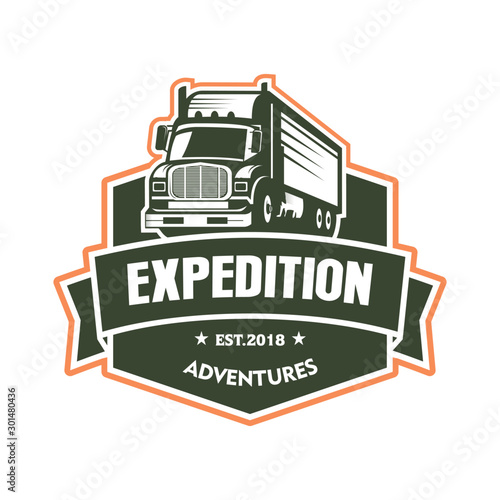 Truck Company Emblem logo, Truck Company Logo