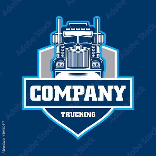 Truck Company Emblem logo, Truck Company Logo