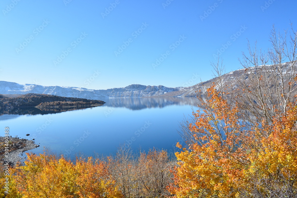 lake, water, landscape, nature, autumn, sky, reflection, mountains, blue, mountain, forest, river, fall, tree, trees, panorama, cloud, clouds, travel, outdoors, scenic, view, tranquil, snow, beautiful