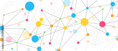 Line points connections geometric abstract background.