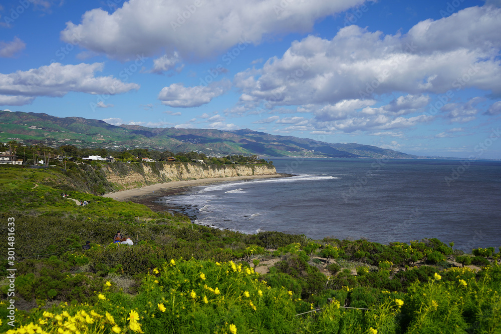 View of the Malibu coast