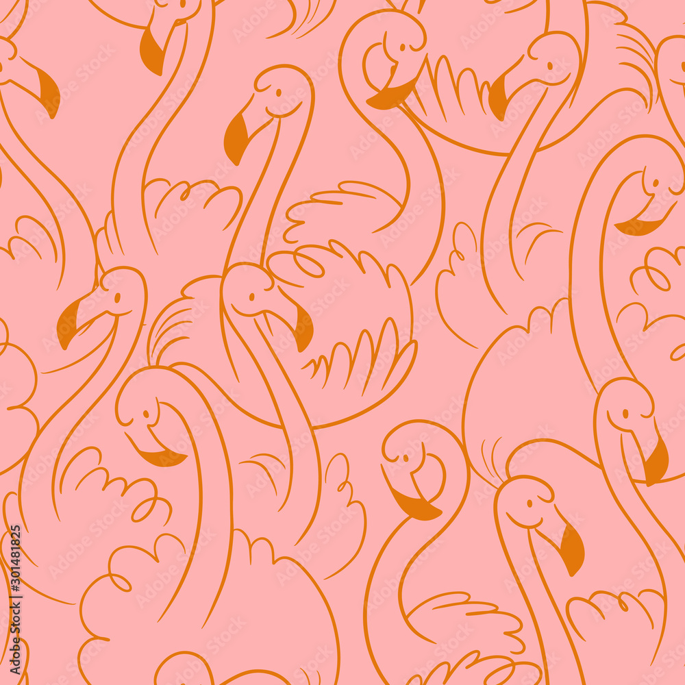 Flamingo Animal Pattern Illustration Flamingo Animal Pattern Illustration