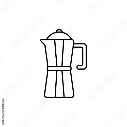 Isolated coffee pot icon line design