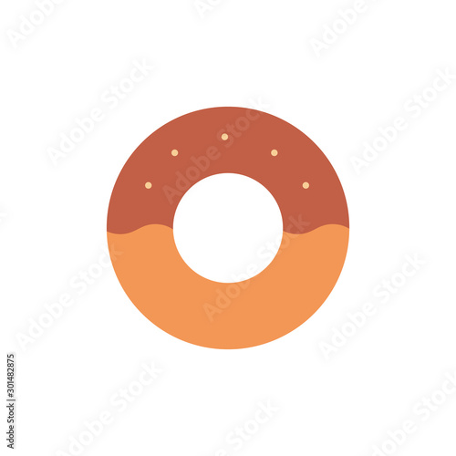 Sweet and delicious donut flat design