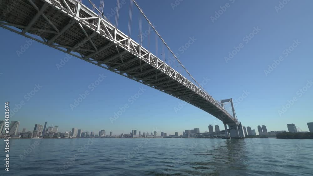 レインボーブリッジ 東京 都市風景 東京湾 日本 快晴 青空 ブルー ウォーターフロント Tokyo レインボーブリッジ 東京 都市風景 東京湾 日本 快晴 青空 ブルー ウォーターフロント Tokyo