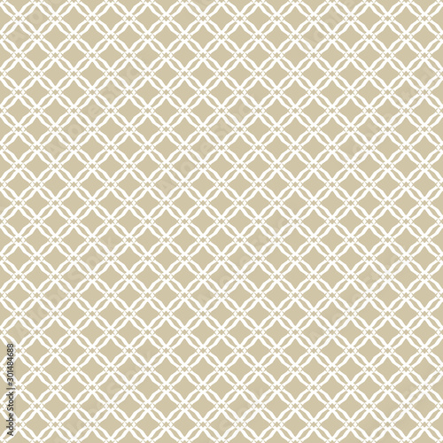 Golden grid pattern. Vector abstract geometric seamless texture with subtle mesh