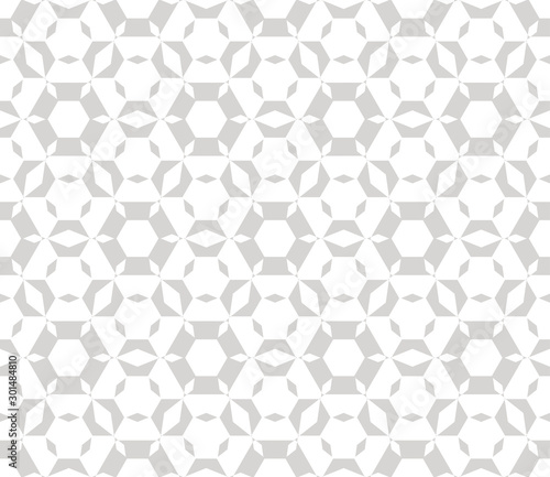 Fototapeta Naklejka Na Ścianę i Meble -  Subtle vector geometric seamless pattern. Delicate white and light gray texture