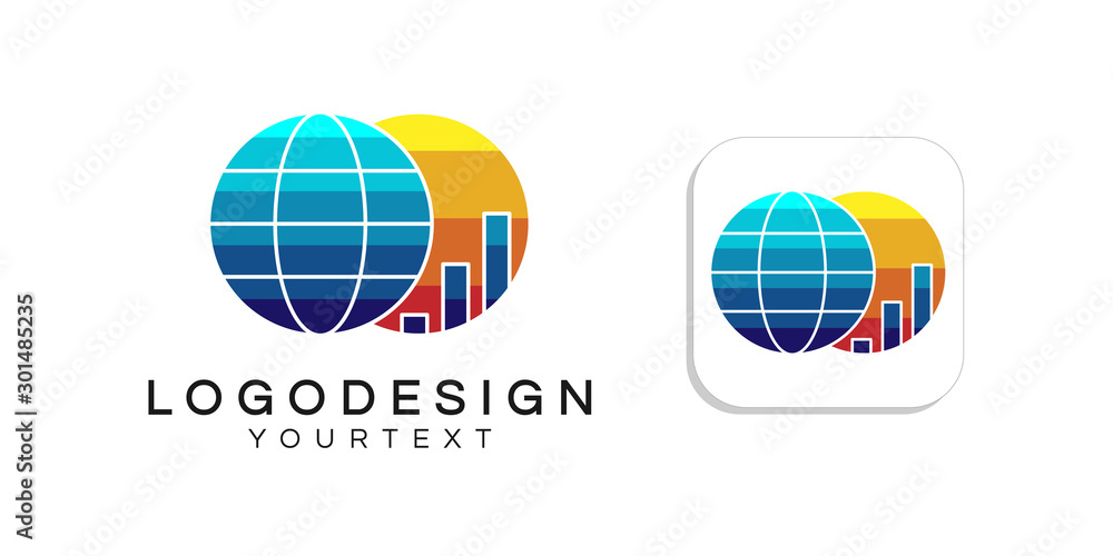 finance logo design. icon app smartphone color full finance logo design. icon app smartphone color full