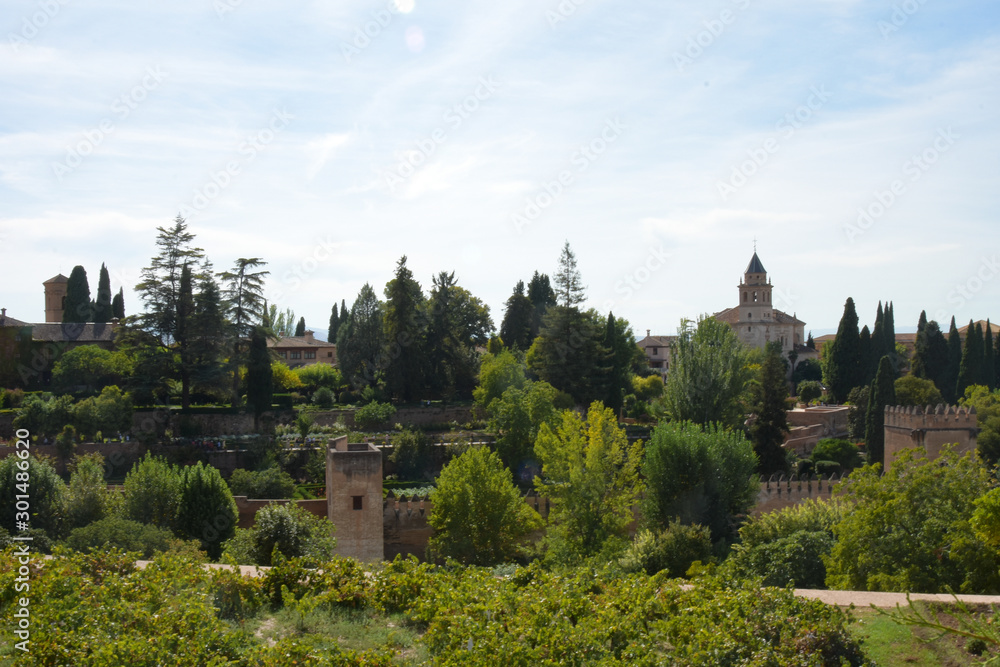 View of the Alhambra, Granada, Spain.