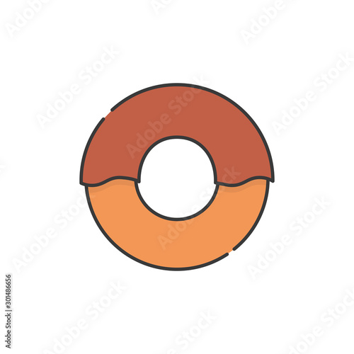 Sweet and delicious donut fill design