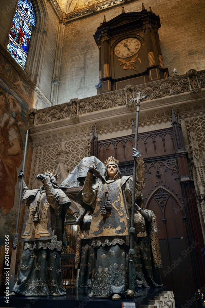 Seville Cathedral the tomb of Christopher Columbus