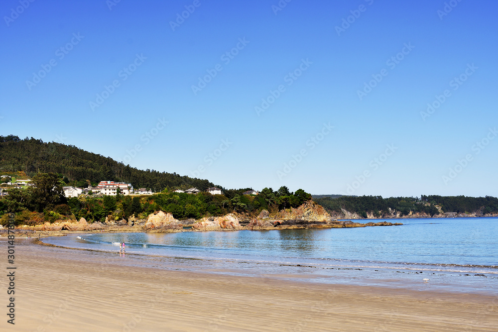Beach of Covas in Viveiro, Lugo, Galicia. Spain. Europe. September 21, 2019