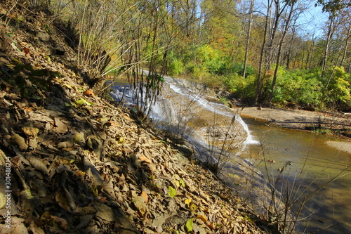 Thistlewaite Falls in Autumn, Richmond, Indiana photo