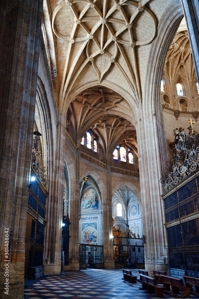 Naklejka premium Cathedral of Segovia interior