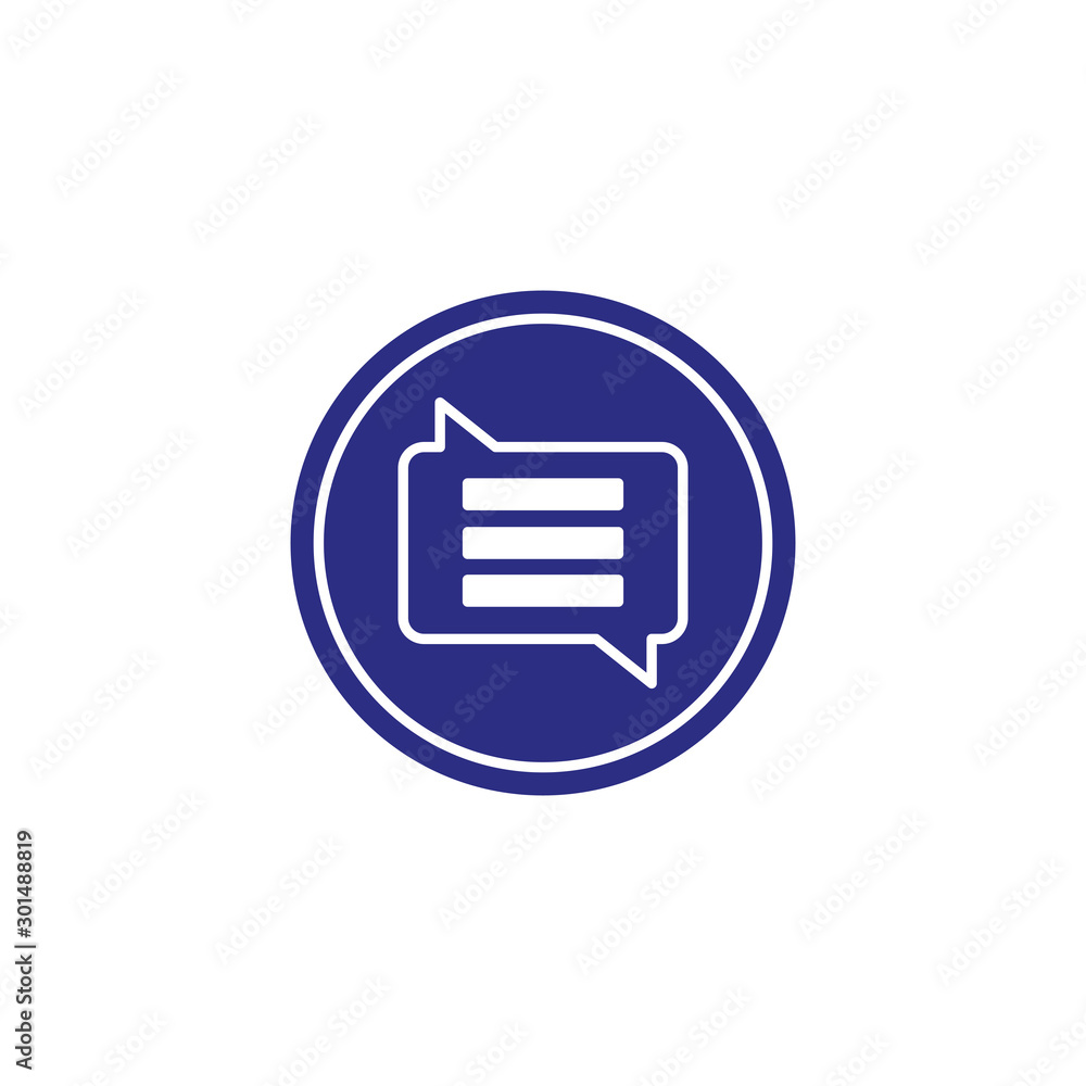 Isolated social media bubble icon block flat design Isolated social media bubble icon block flat design