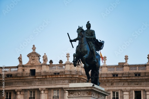 Madrid Royal Palace Felipe IV statue