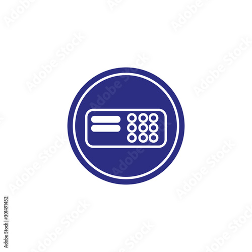 Isolated strongbox icon block flat design