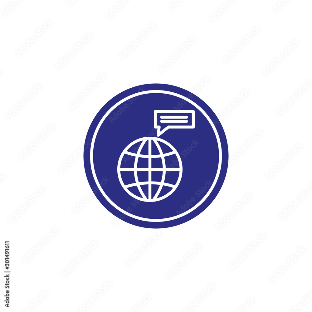 Isolated social media bubble icon block flat design Isolated social media bubble icon block flat design