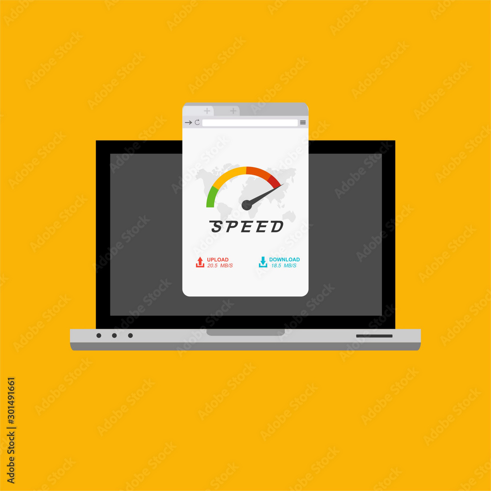 laptop acceleration icon . Website speed loading time. Vector stock illustration. laptop acceleration icon . Website speed loading time. Vector stock illustration.