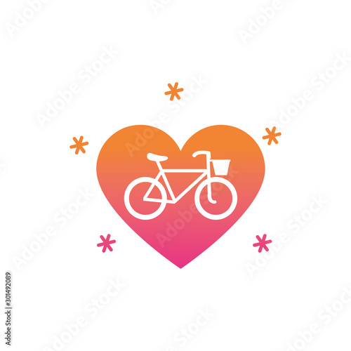 Isolated cycle icon gradient design