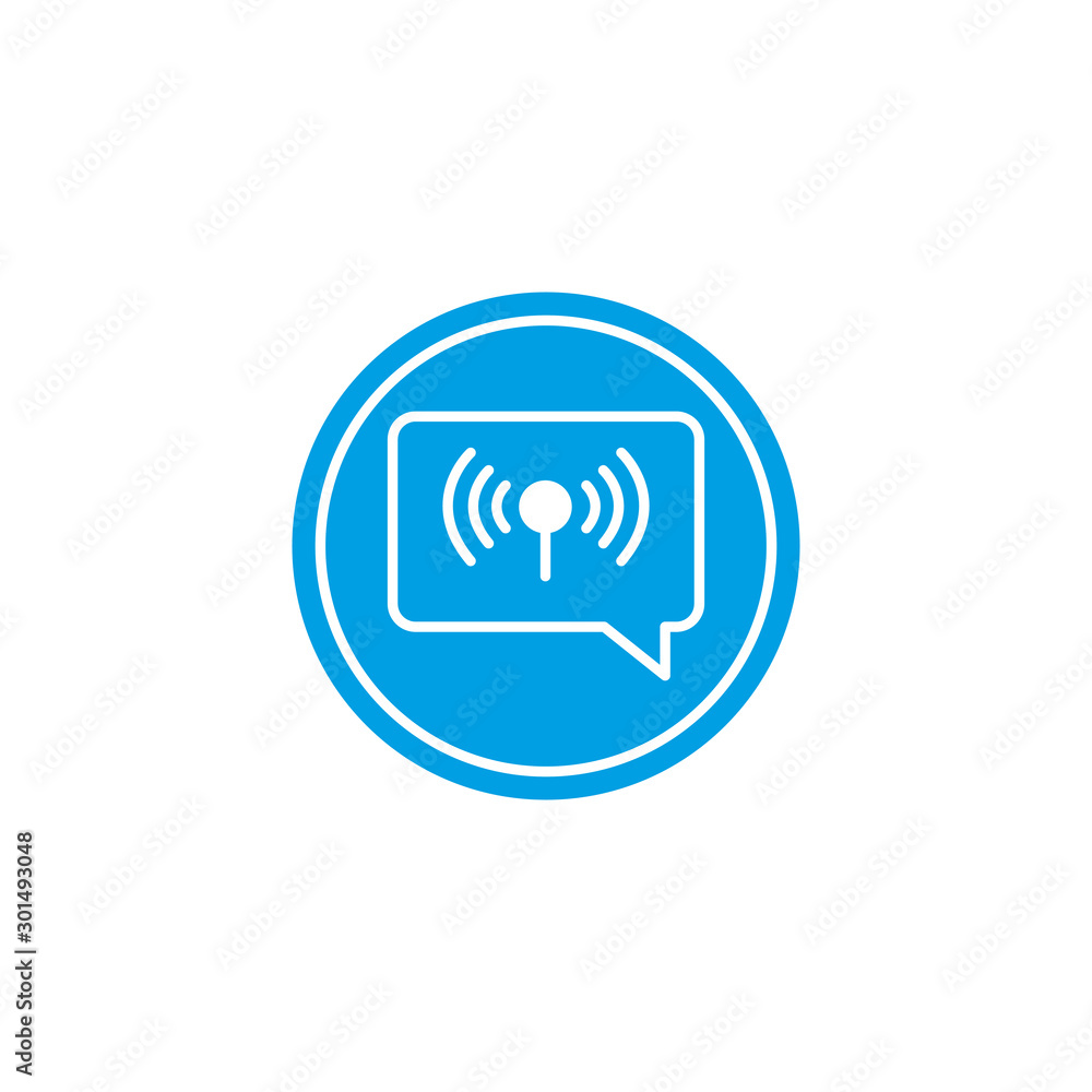 Isolated social media bubble icon block flat design Isolated social media bubble icon block flat design