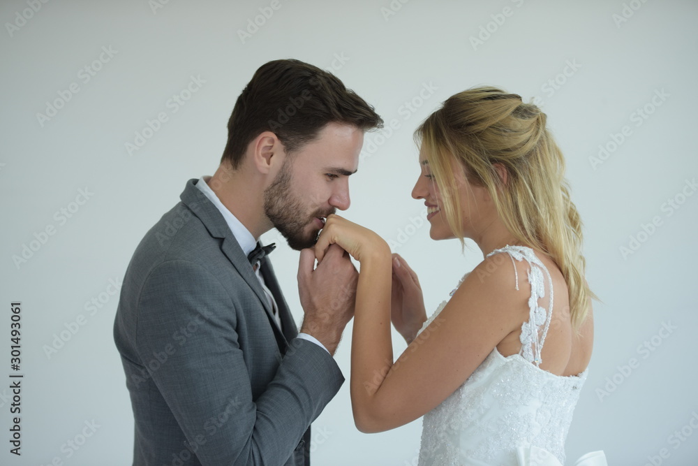 Couples who are getting married are happy Couples who are getting married are happy