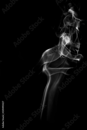 movement of smoke on black background, smoke background, abstract smoke on black background