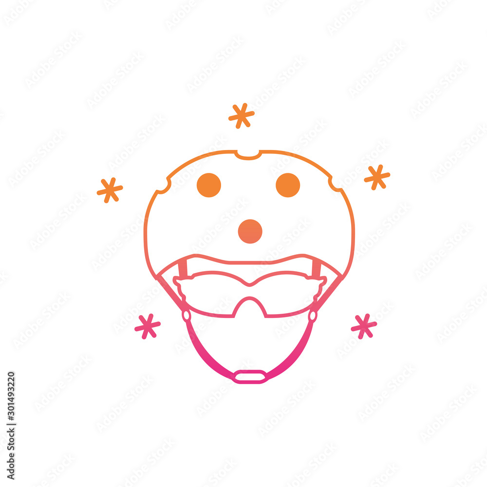 Isolated cyclist icon gradient design Isolated cyclist icon gradient design