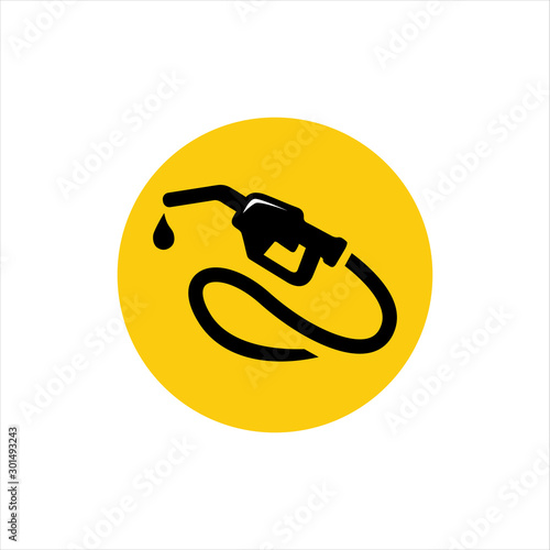 gas fuel station icon vector design. petroleum gasoline pump symbol icon photo