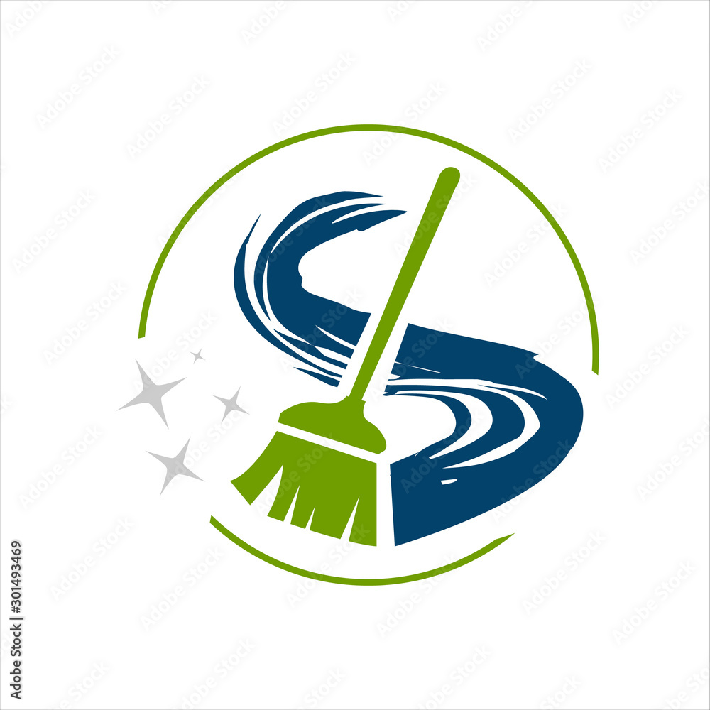 Abstract Cleaning Service Logo design vector. Clean house icon template isolated. Abstract Cleaning Service Logo design vector. Clean house icon template isolated.