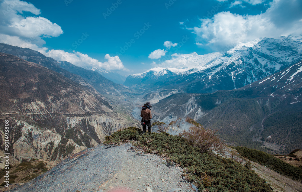 Fototapeta premium Annapurna Circuit trek. Nepali Himalayas.