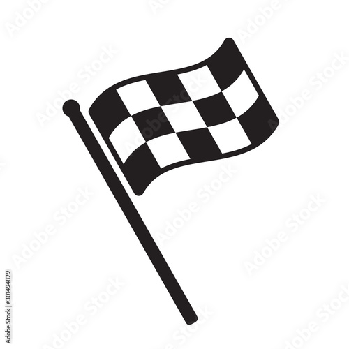  racing flag icon vector design illustration