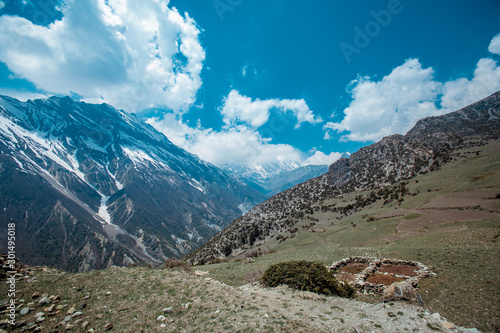 Annapurna Circuit trek. Nepali Himalayas.