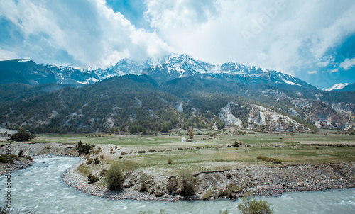 Annapurna Circuit trek. Nepali Himalayas.