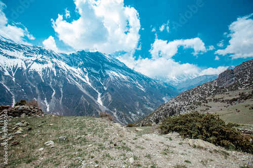 Annapurna Circuit trek. Nepali Himalayas.