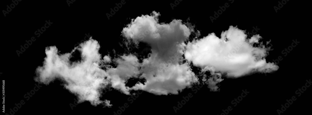 White cloud isolated on black background,Textured smoke,brush effect White cloud isolated on black background,Textured smoke,brush effect