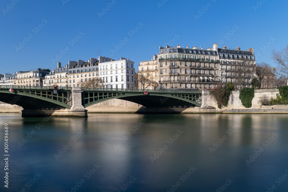 Paris, France - Seine river bank in Cite Island