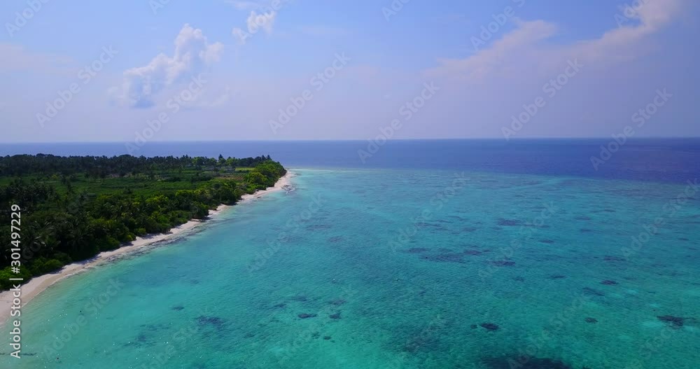 soft sea waves touching seashores in fiji island soft sea waves touching seashores in fiji island