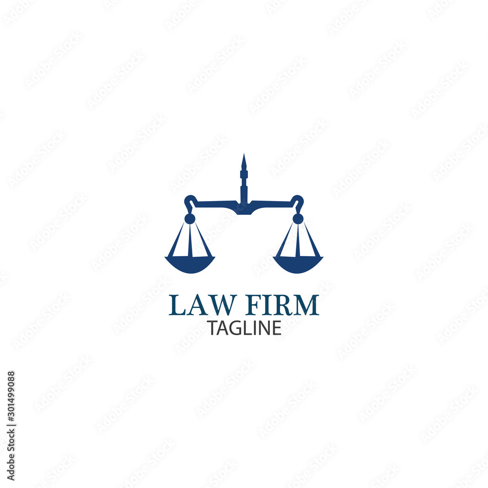 Law Firm logo and icon design template-vector Law Firm logo and icon design template-vector