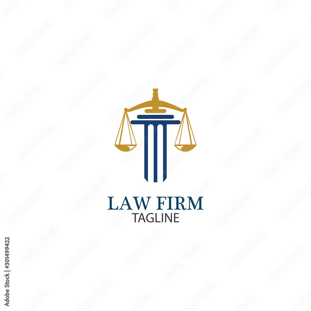 Law Firm logo and icon design template-vector Law Firm logo and icon design template-vector