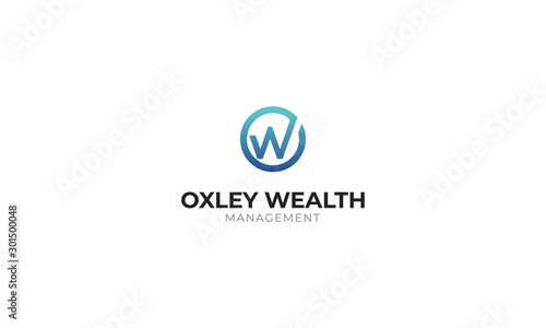 O and W letter logo design