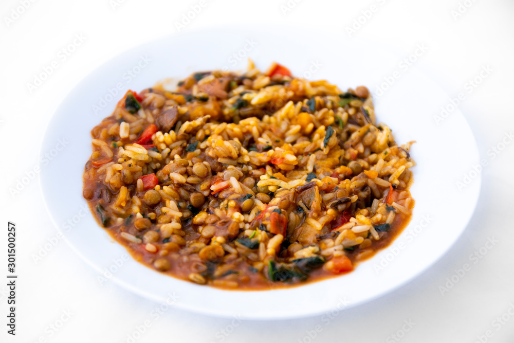 Vegetable dhal - lentil dhal with tomato, brown lentils Vegetable dhal - lentil dhal with tomato, brown lentils