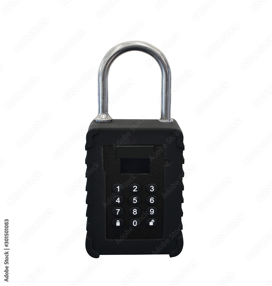 digital door lock on white background digital door lock on white background