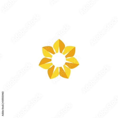 sunflower logo design vector illustration
