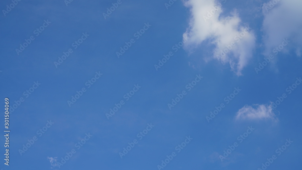 White cloud and blue sky background with copy space White cloud and blue sky background with copy space