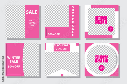 Wallpaper Mural Set media banners with discount offer. Shopping background, label for business promotion. Can be used for website and mobile website banners, web design, posters, email and newsletter designs Torontodigital.ca