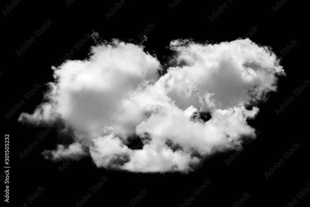 White cloud isolated on black background,Textured smoke,brush effect White cloud isolated on black background,Textured smoke,brush effect