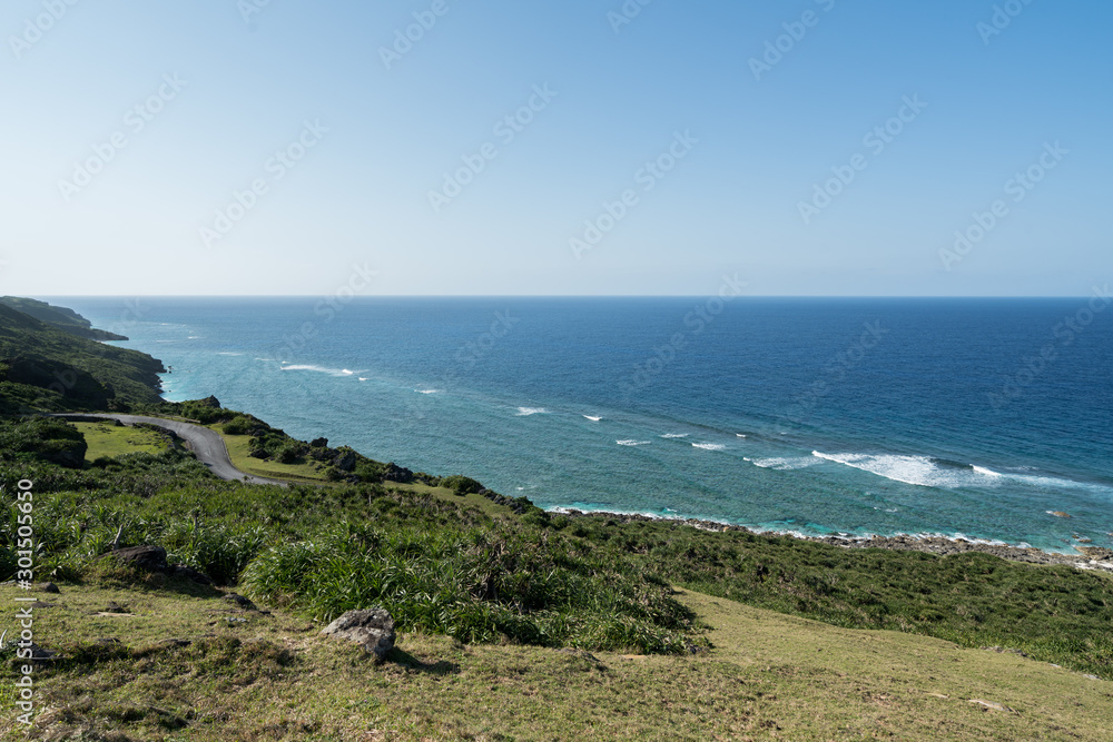 沖縄県与那国島の海の景色