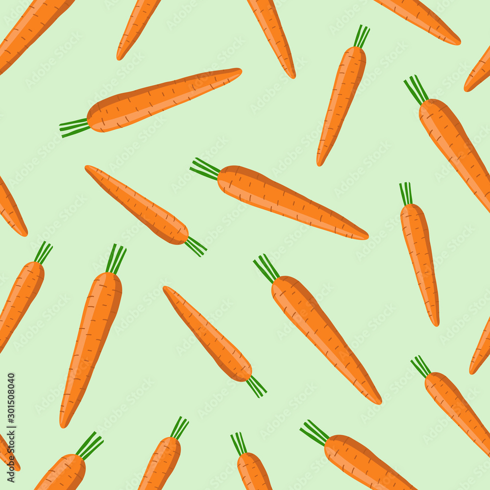 Carrots seamless pattern. Vegetable background. Vector illustration. Carrots seamless pattern. Vegetable background. Vector illustration.