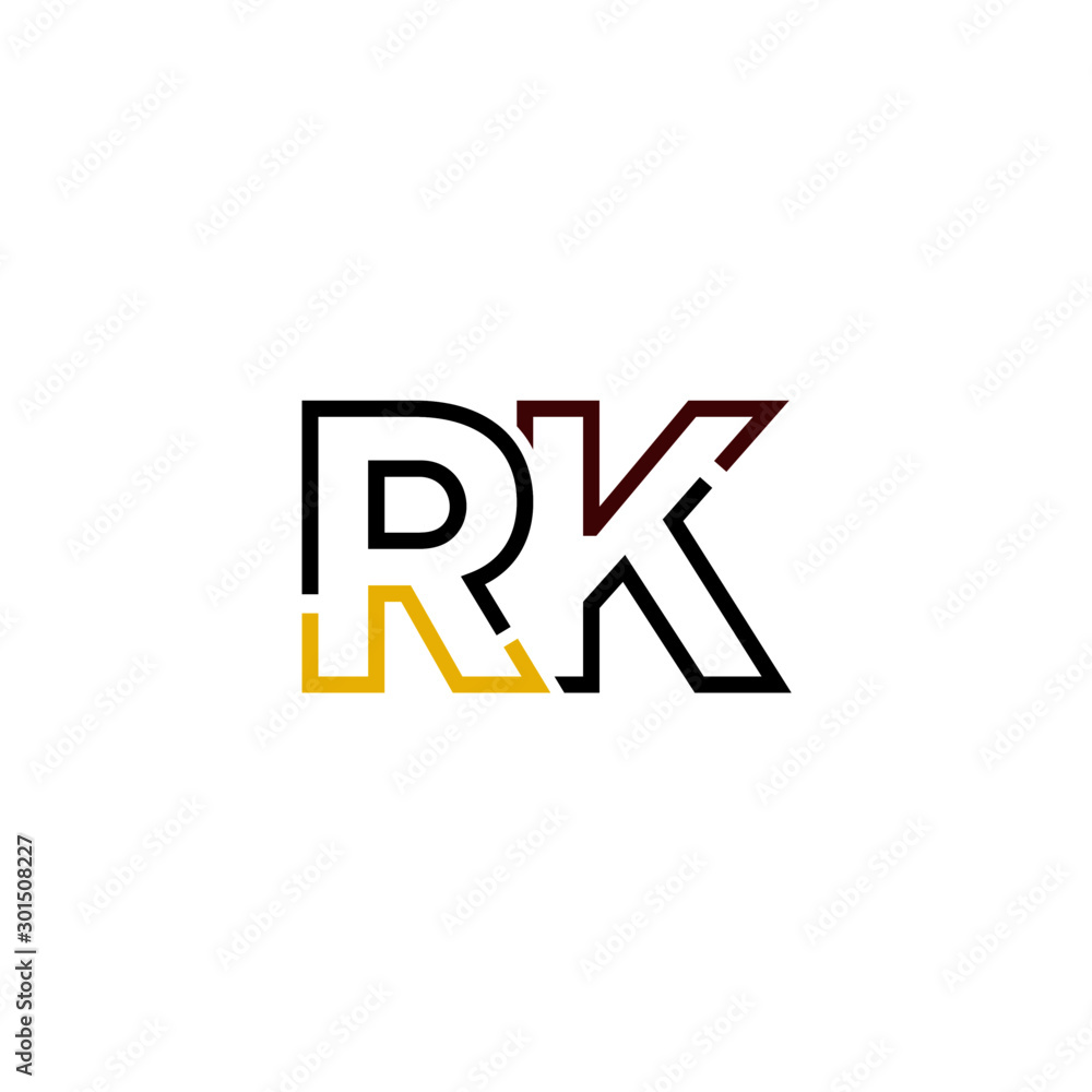 Letter RK logo icon design template elements Letter RK logo icon design template elements